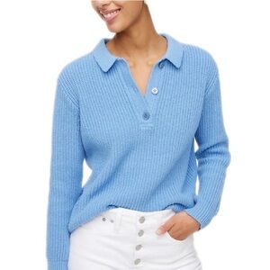 J. Crew Knit Henley Collared Sweater